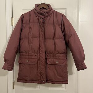 Vintage Eddie Bauer Expedition Outfitter Goose Down Parka Wine/Maroon – Size M